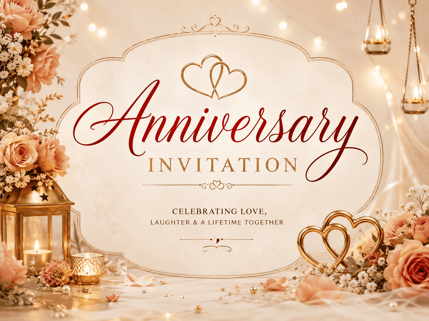 Anniversary WhatsApp Digital Invitation Card in Ateli
