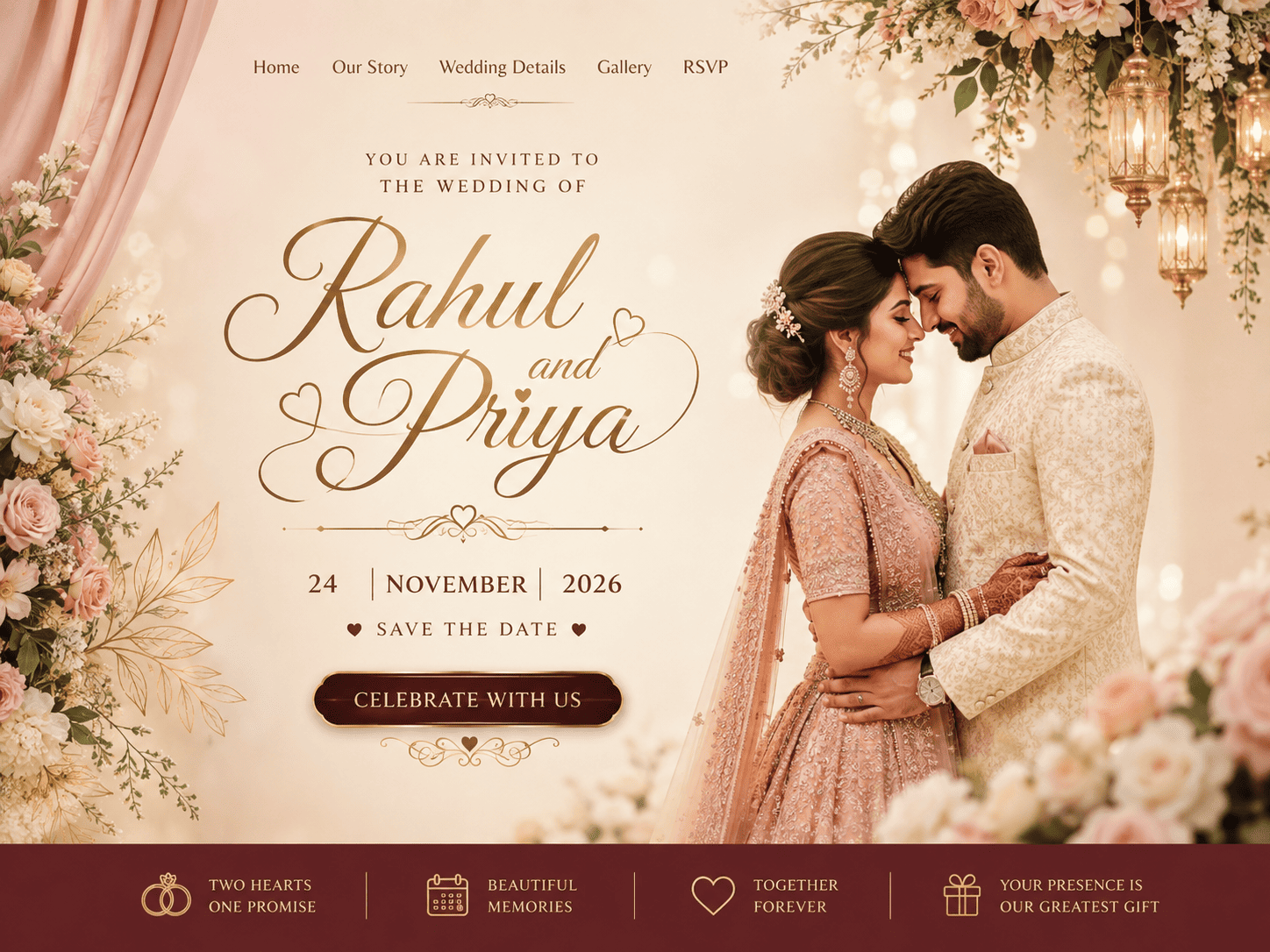 WhatsApp Wedding Invitation Card in Ateli Haryana